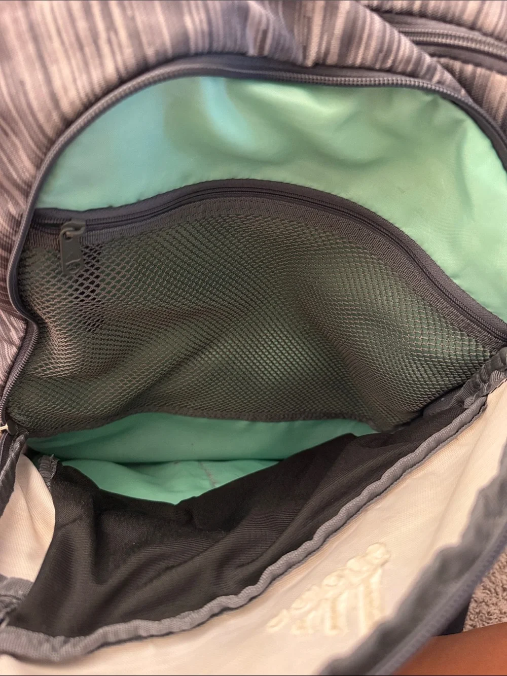 adidas Gray Striped Backpack